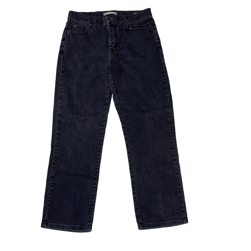 Vintage Lee Relaxed Straight High Rise Jeans Black 8